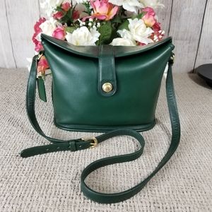 Forest Green Coach Binocular Bag Vintage 1970's